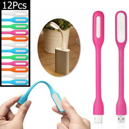 12Pcs Mini Portable USB LED Light Lamp For Power Bank Computer Notebook Laptop Reading